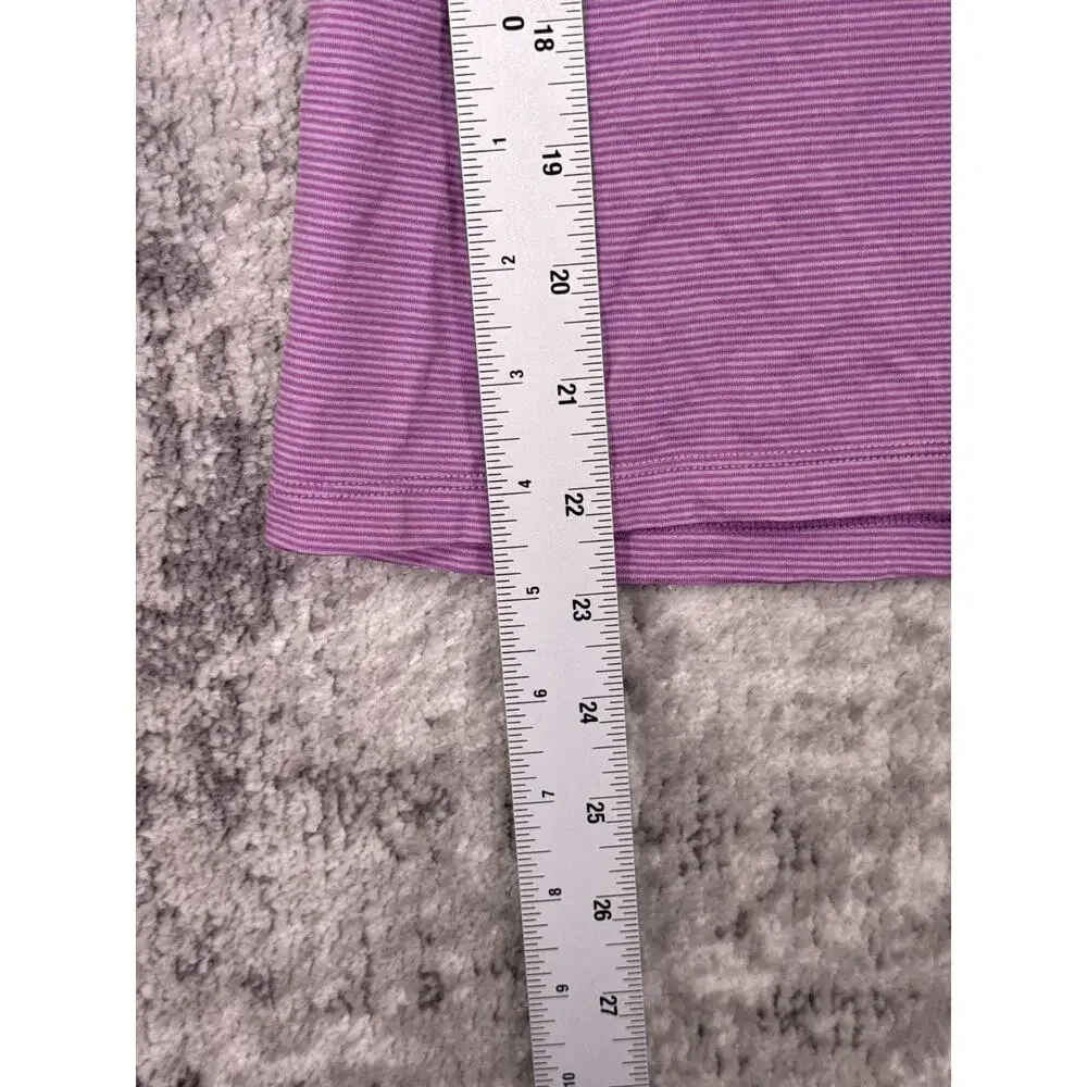 Smartwool Top XS Womens Purple Striped Merino Wool Short Sleeve - Picture 6 of 9
